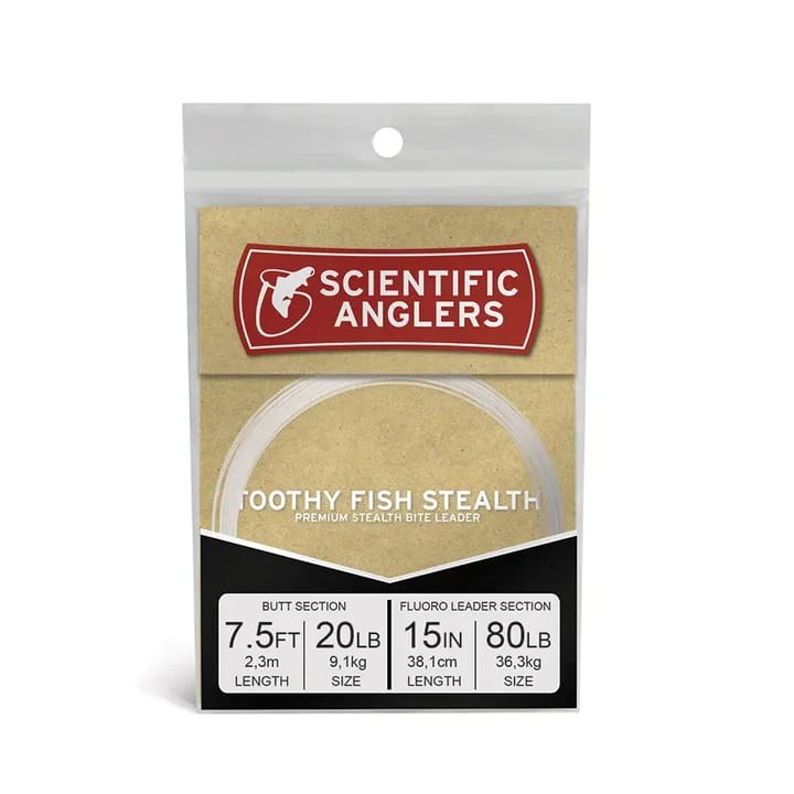 Scientific Anglers Sa Toothy Fish Stealth Leader 7.5' Ar Tapered Leader W/15" 80 Lb Fluor Scientific Anglers