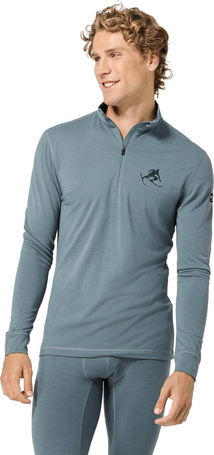 super.natural Men's Tundra175 Toni Zip 1/4 Stormy Weather/blueberry/f. Grey super.natural