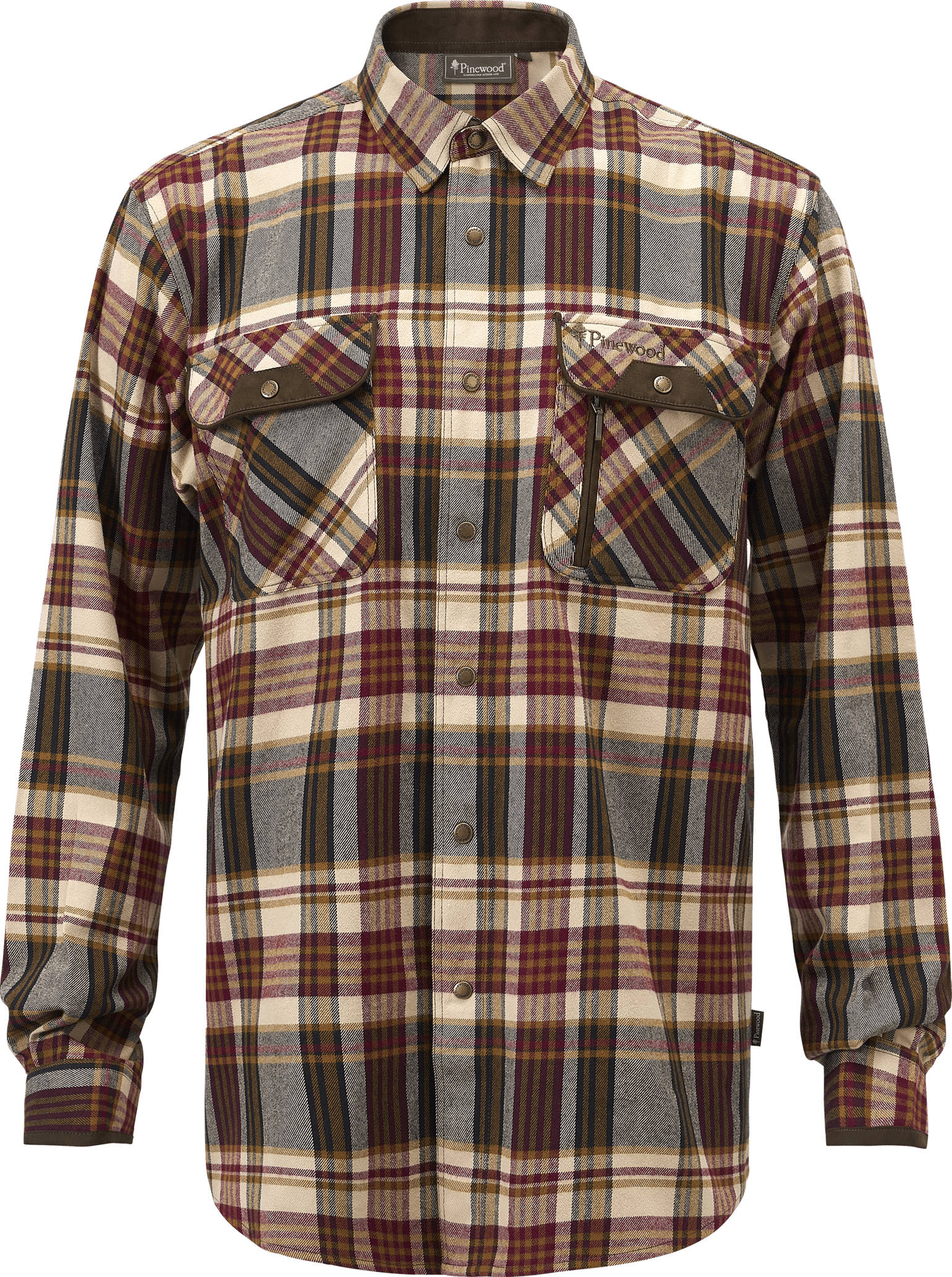 Pinewood Men's Prestwick Exclusive Shirt Bordeaux/Beige