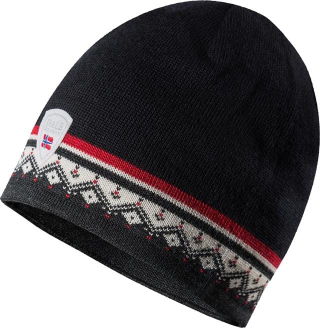Dale of Norway Moritz Hat Dark Charcoal Raspberry Offwhite