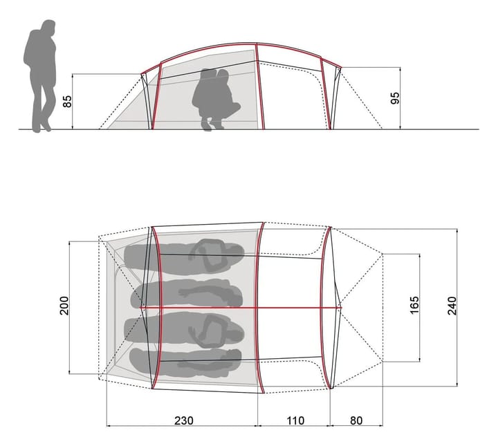 VAUDE Adventure Taurus XT 4p Avocado VAUDE