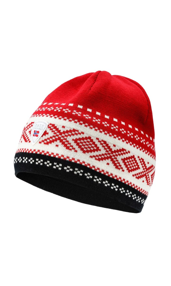 Dale of Norway Dystingen Merino Wool Hat Raspberry Offwhite Black Dale of Norway Dystingen Merino Wool Hat Raspberry Offwhite Black