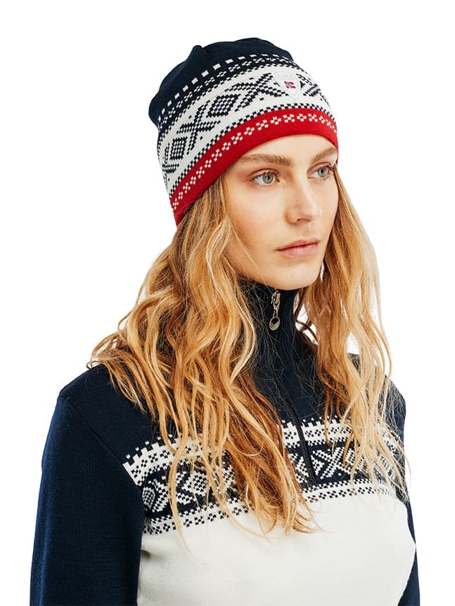 Dale of Norway Dystingen Merino Wool Hat Navy Offwhite Raspberry Dale of Norway Dystingen Merino Wool Hat Navy Offwhite Raspberry