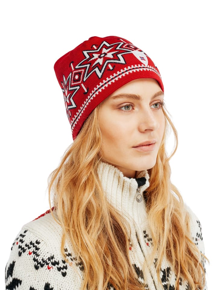 Dale of Norway Olympia Hat Raspberry Offwhite Navy