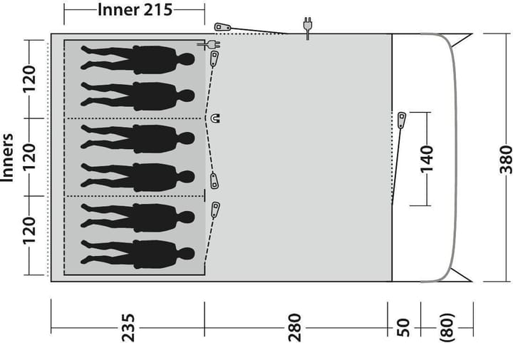 Outwell Denver 6 Green Outwell