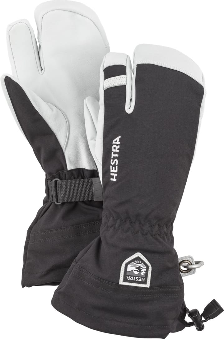 Hestra Army Leather Heli Ski - 3 Finger Svart Hestra