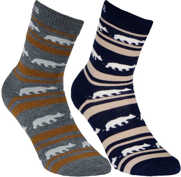 Striped Bear Merino Socks 2-pack Gridarmor