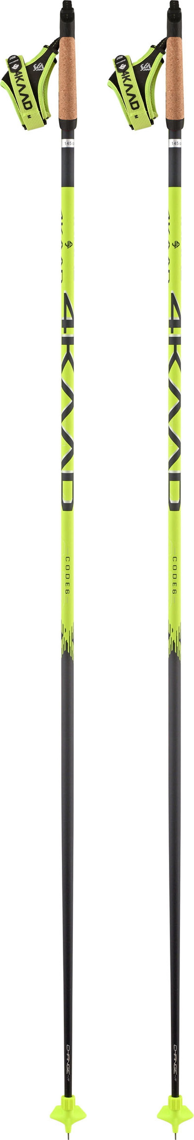 4Kaad Code 6 Yellow/Black Längdskidstavar 150