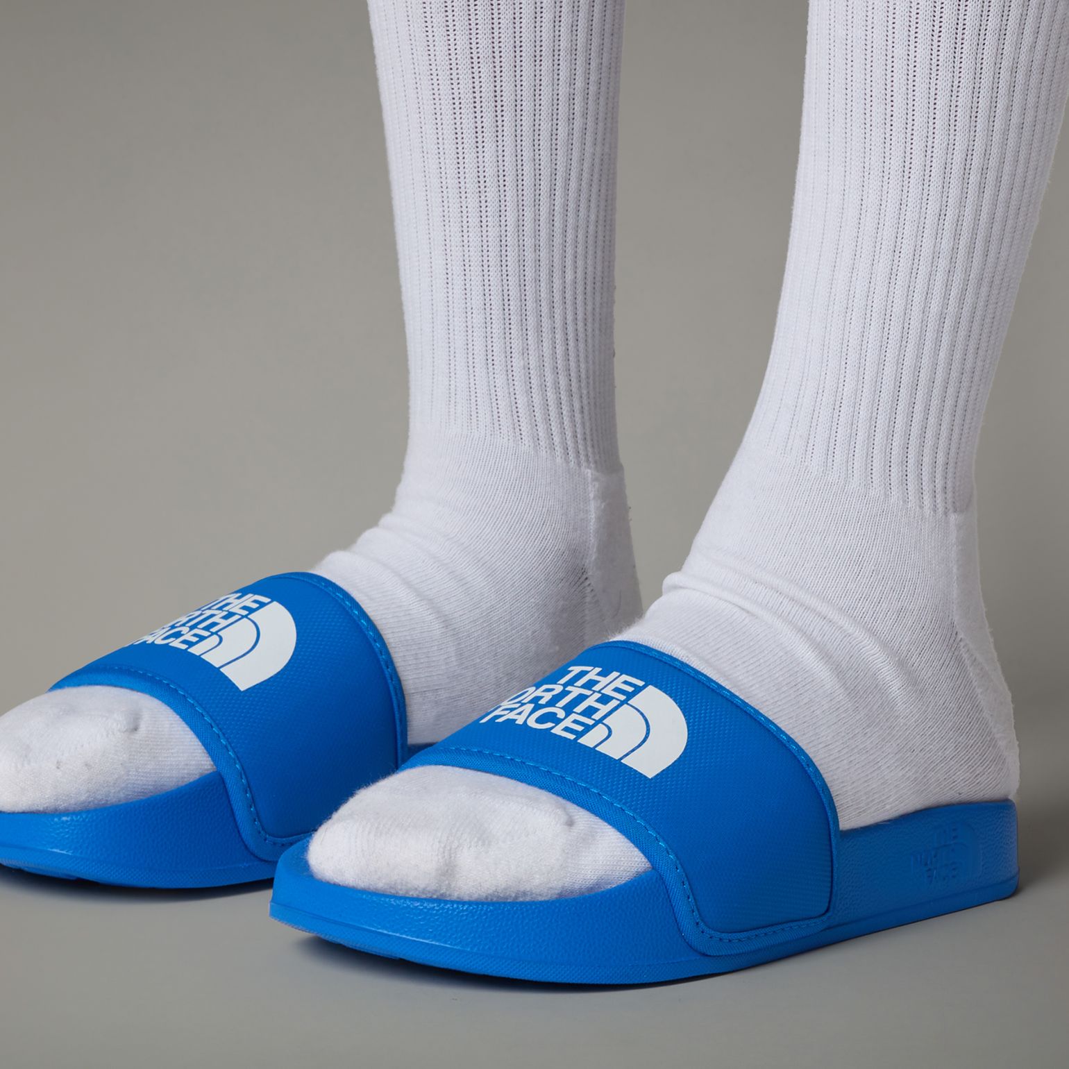 The North Face Teens' Base Camp Slides III Hero Blue/TNF White