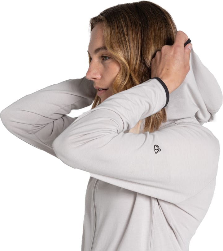 Craghoppers Women's Nosilife Afia Hooded Jacket Light Grey Marl Craghoppers
