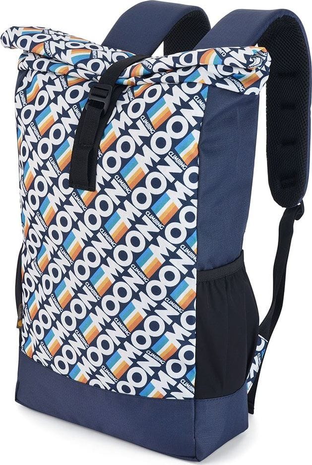 Moon Climbing Roll Top Back Pack Retro Stripe Indigo