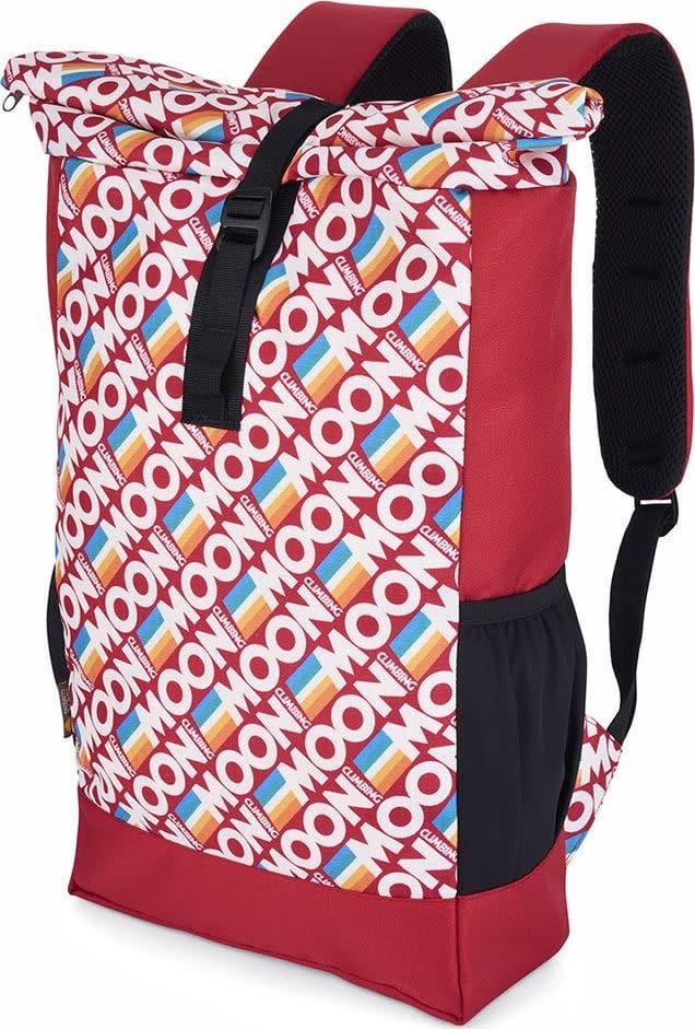 Moon Climbing Roll Top Back Pack Retro Stripe True Red Moon Climbing