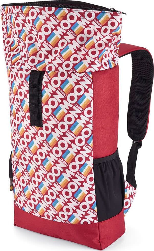 Moon Climbing Roll Top Back Pack Retro Stripe True Red Moon Climbing