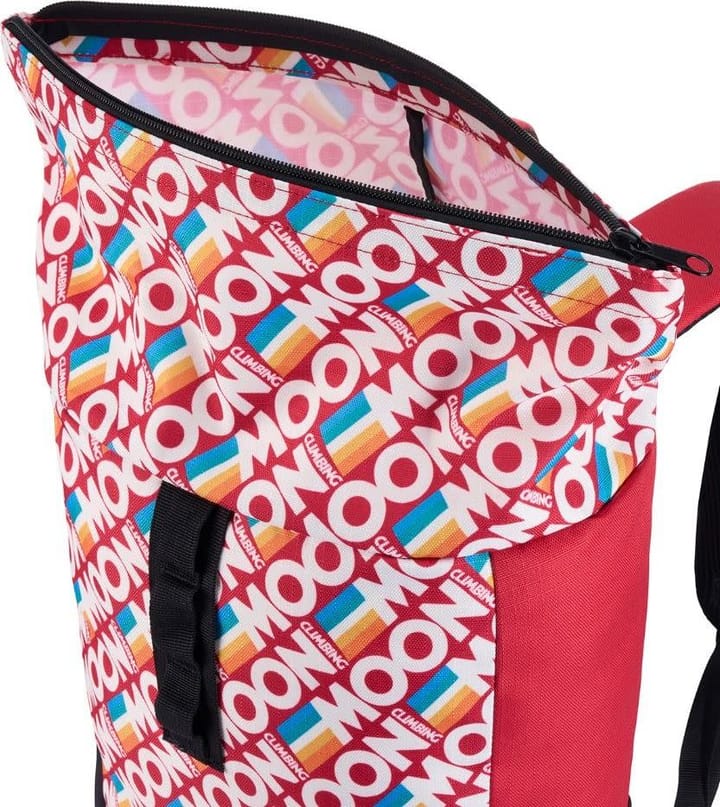 Moon Climbing Roll Top Back Pack Retro Stripe True Red Moon Climbing