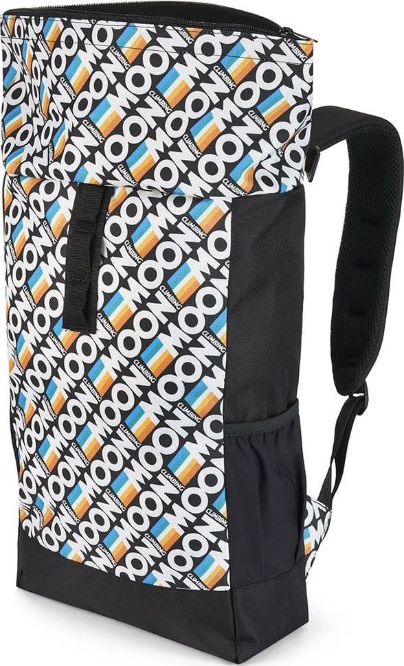 Moon Climbing Roll Top Back Pack Retro Stripe Black Moon Climbing