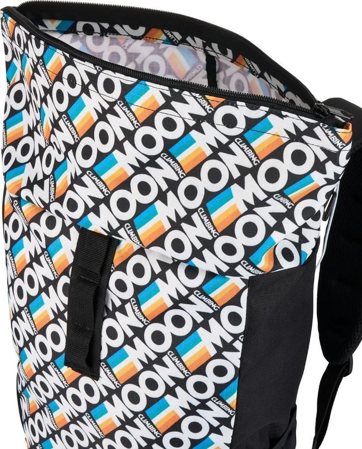 Moon Climbing Roll Top Back Pack Retro Stripe Black Moon Climbing