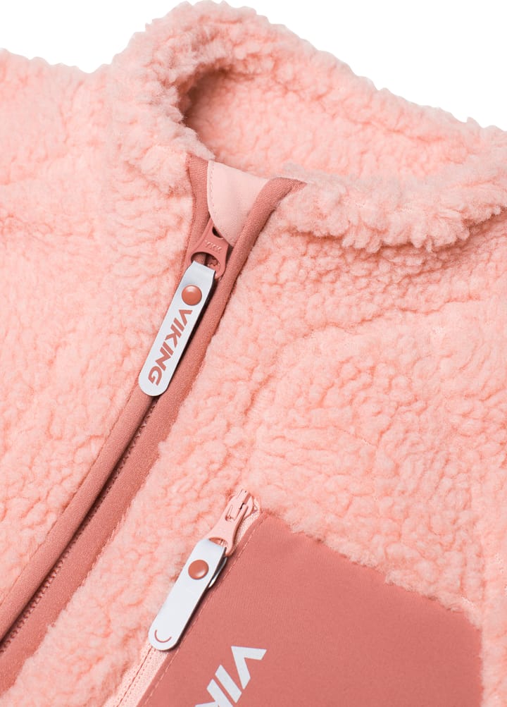 Viking Footwear Kids' Playtime Pile Midlayer Jacket Pink Viking Footwear
