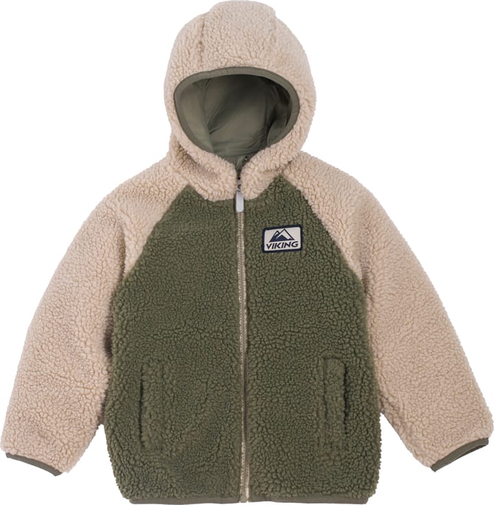 Viking Footwear Kids' Play Reversible Pile Jacket Olive Viking Footwear