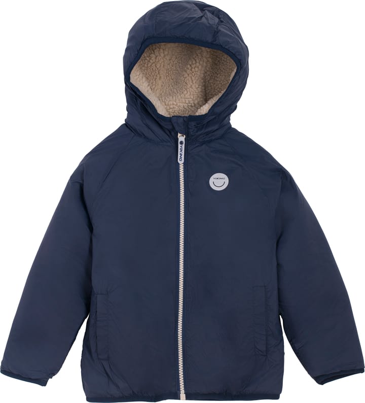 Viking Footwear Kids' Play Reversible Pile Jacket Navy Viking Footwear