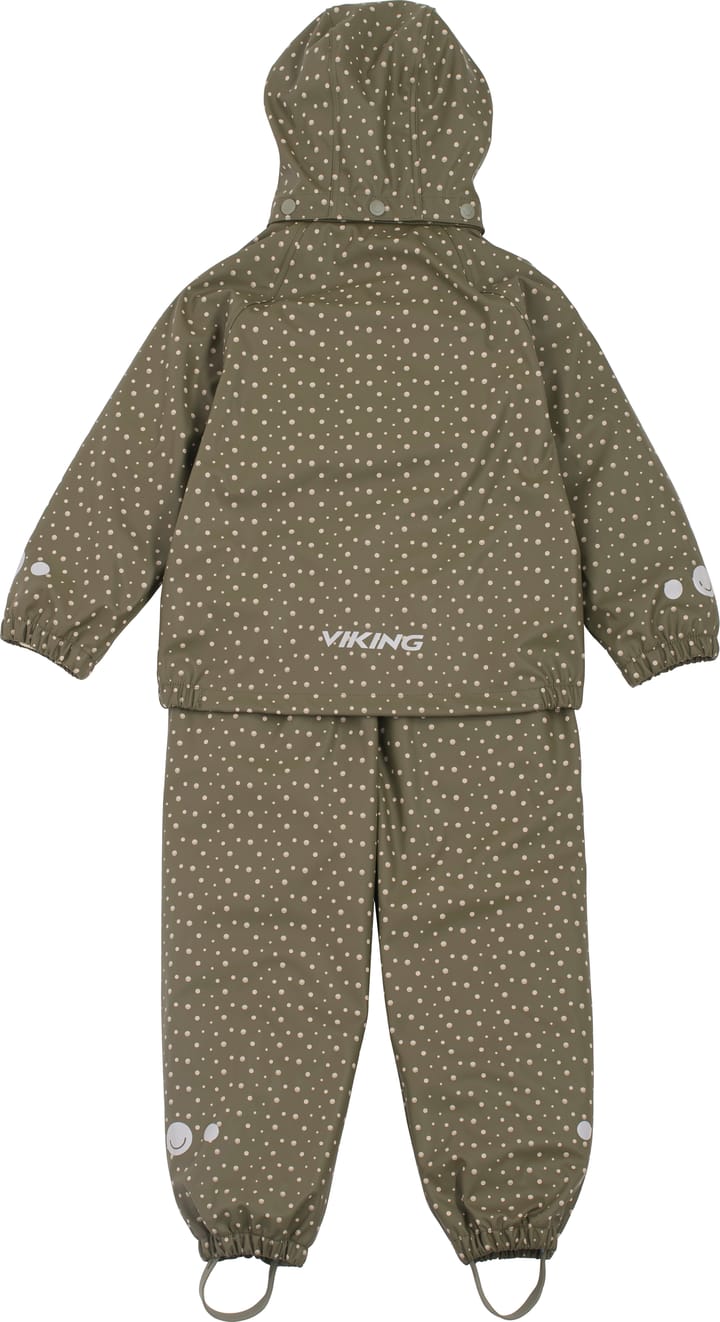 Viking Footwear Kids' Jolly Print Rainset Olive Viking Footwear