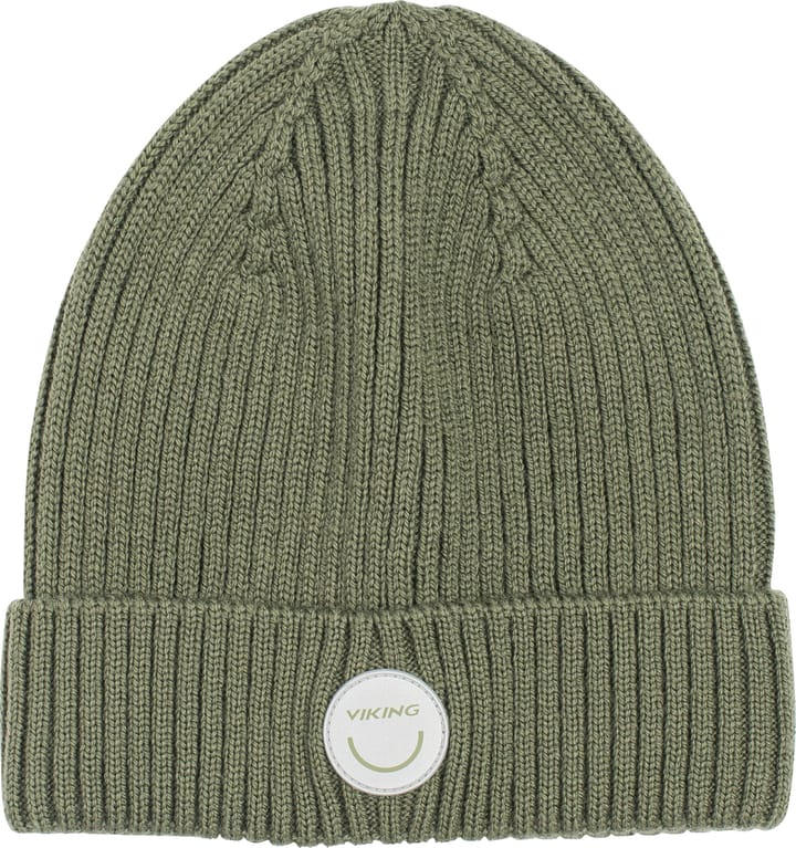 Viking Footwear Kids' Play Wool Rib Beanie Olive Viking Footwear