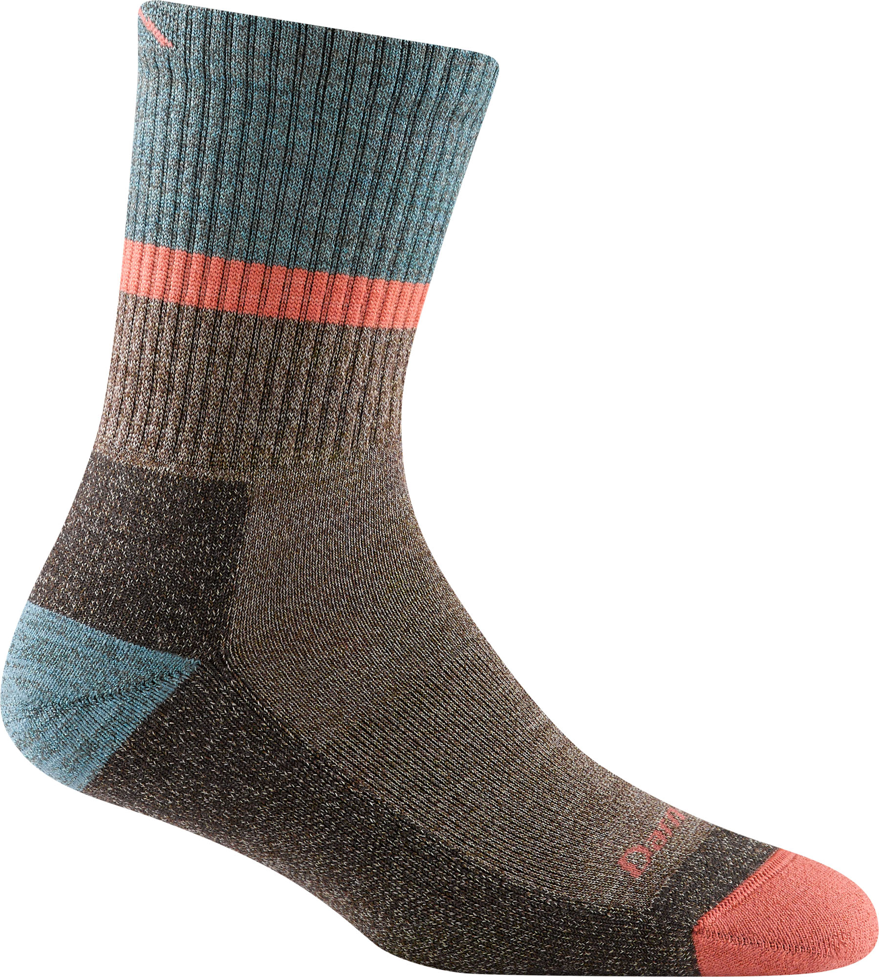 Darn Tough Women's Ranger Micro Crew Midweight Hiking Socks Brown Friluftssokker L