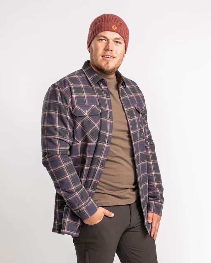 Pinewood Men's Finnveden Checked Padded Overshirt Dark Blue/Red Pinewood