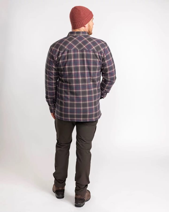 Pinewood Men's Finnveden Checked Padded Overshirt Dark Blue/Red Pinewood