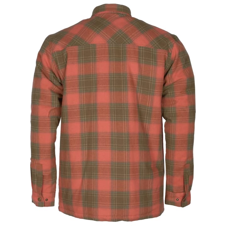 Pinewood Men's Finnveden Checked Padded Overshirt Terracotta/Olive Pinewood