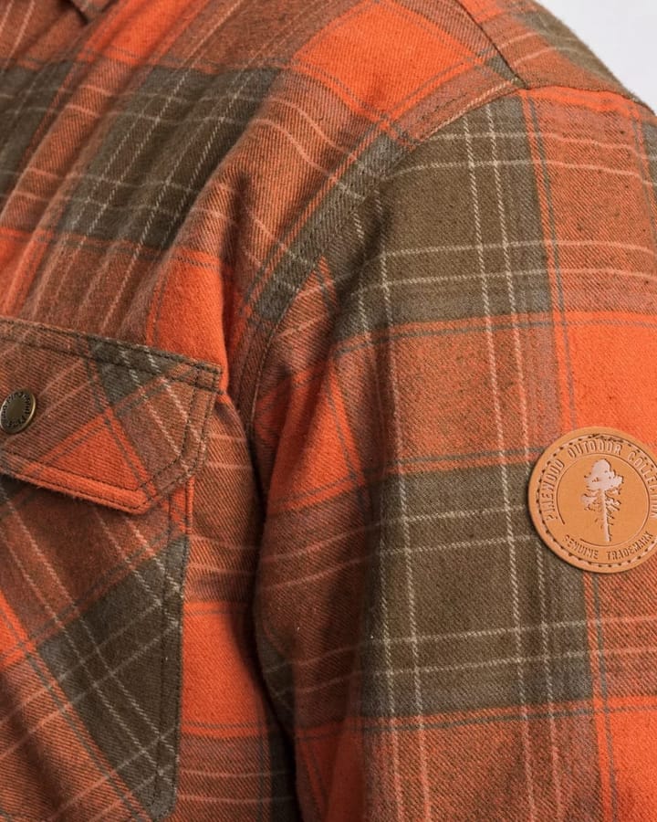 Pinewood Men's Finnveden Checked Padded Overshirt Terracotta/Olive Pinewood