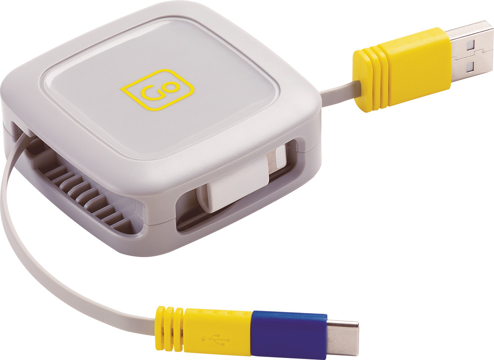 Go Travel 3 In 1 Retractable Connector Cable (1 m) White Elektronikktilbehør OneSize