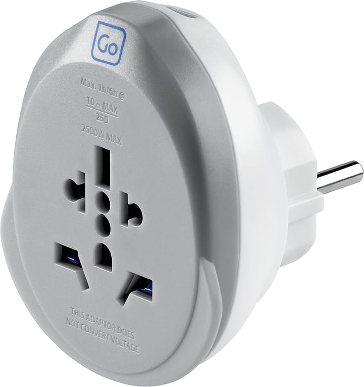 Go Travel World - EU USB-C Adaptor + (25W) Grey Go Travel
