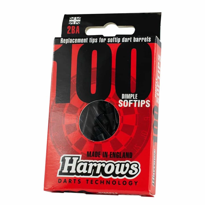 Harrows Soft Tips Dimple 100 Pcs 2BA Black Harrows