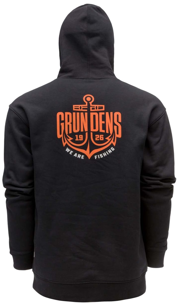 Grundéns Displacement Dwr Hoodie Logo Anchor Black Grundéns