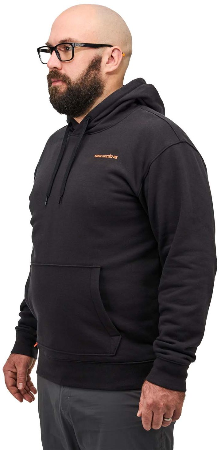 Grundéns Displacement Dwr Hoodie Logo Anchor Black Grundéns