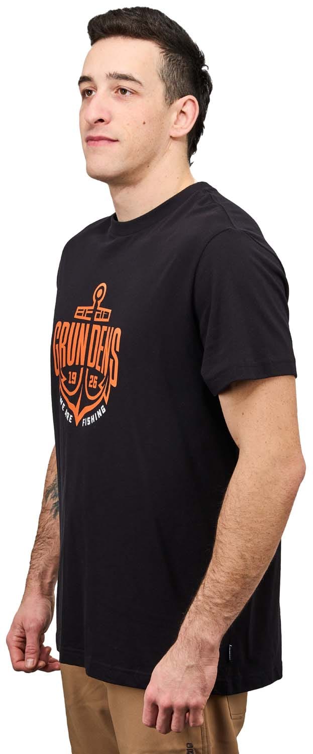 Grundéns Men's Logo Anchor Short Sleeve T-Shirt Black Grundéns