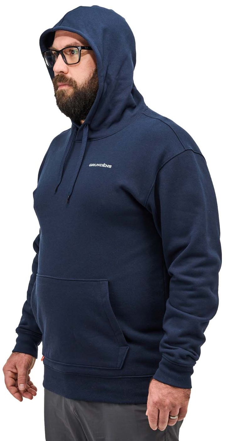 Grundéns Men's Logo Boat Hoodie Dark Navy Grundéns