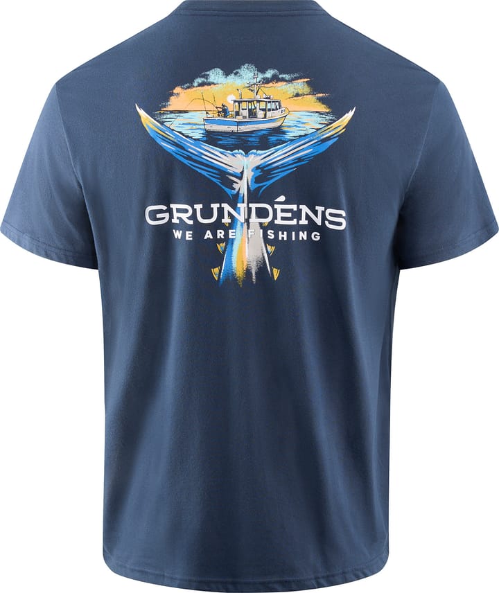Grundéns Men's Tuna Tailscape Ss T-Shirt Blue Grundéns