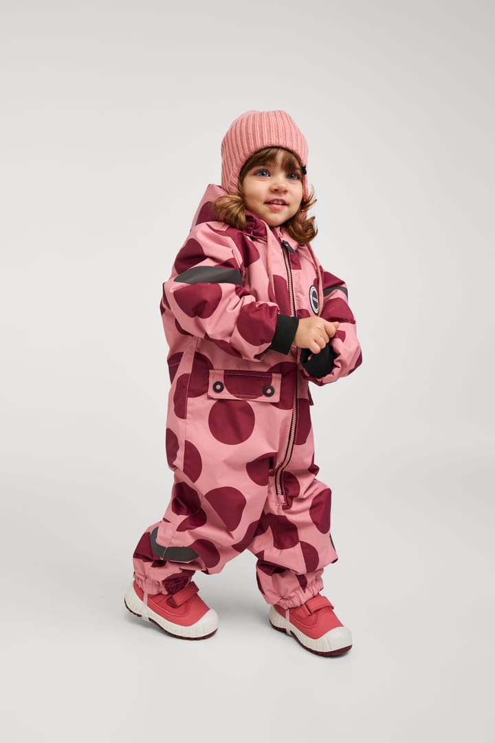 Reima Kids' Waterproof Overall Marte Mid Rose Blush-Aop Reima