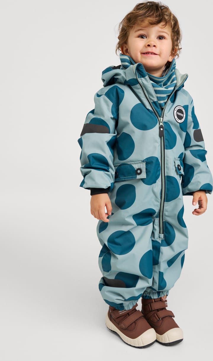 Reima Kids' Waterproof Overall Marte Mid Stone Green-Aop Reima