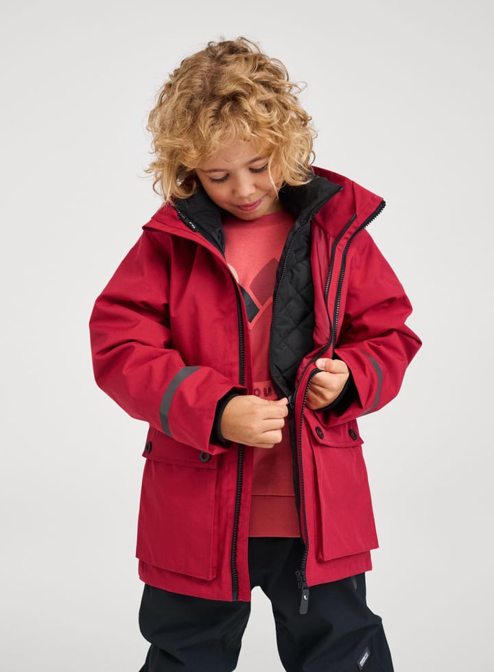 Reima Kids' 3-in-1 Reimatec Jacket Syddi Cranberry Reima