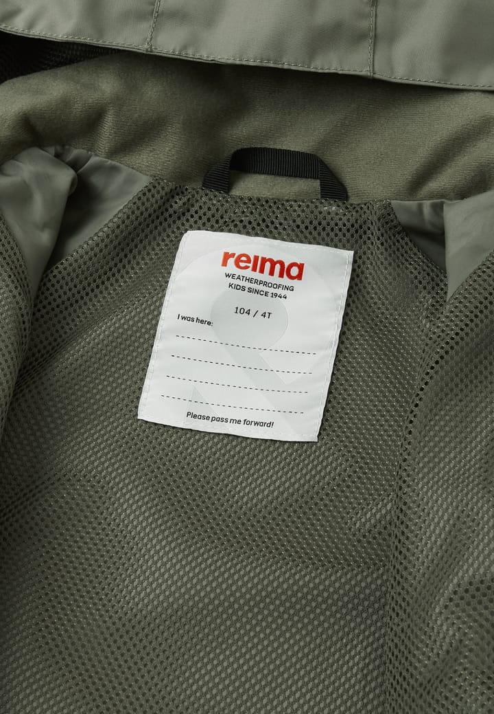 Reima Kids' Reimatec Jacket Soutu Greyish Green Reima Reima Kids' Reimatec Jacket Soutu Greyish Green Reima
