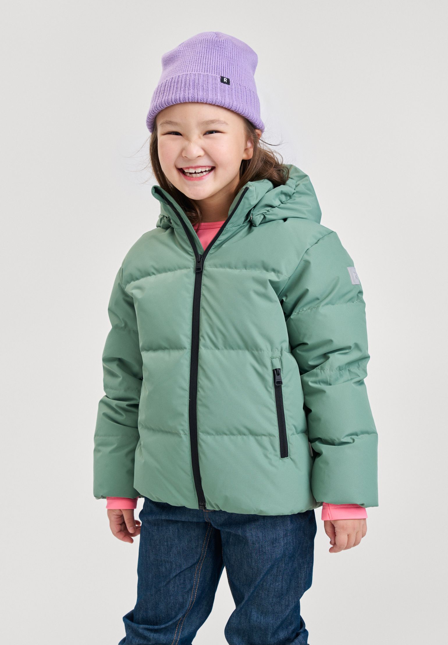 Reima Kids' Down Jacket Paimio Green Clay