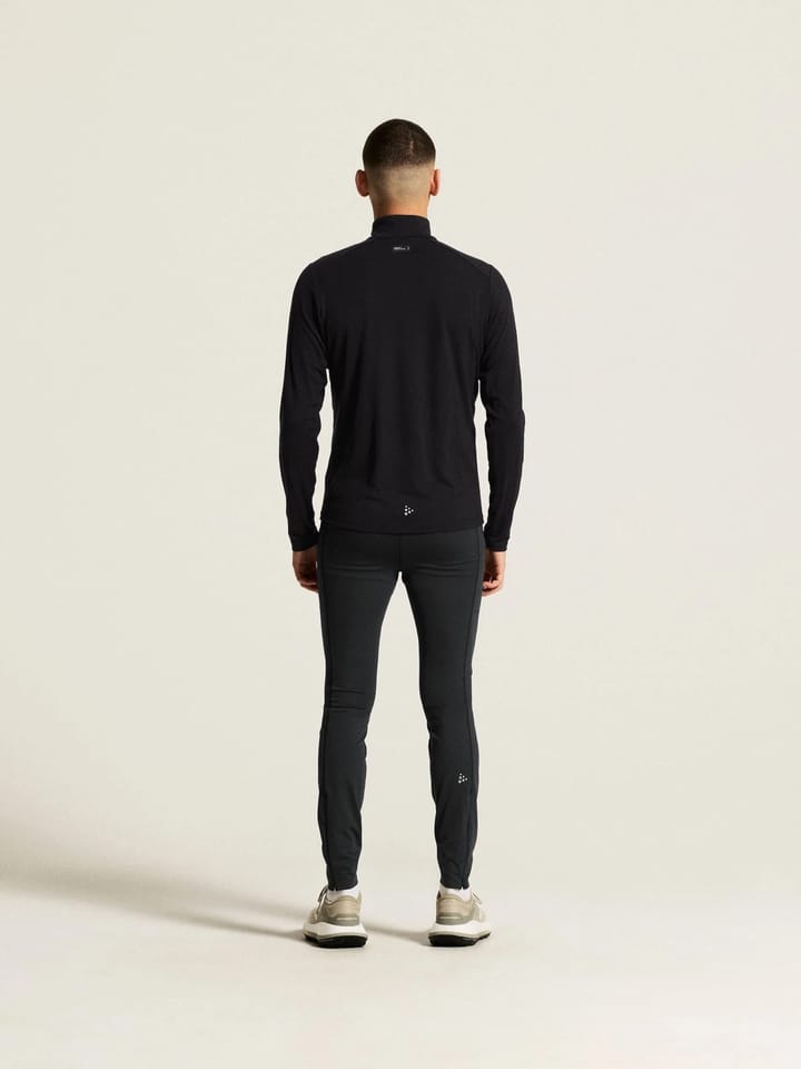 Craft Men's Wool Wind Half Zip Ls Black Craft