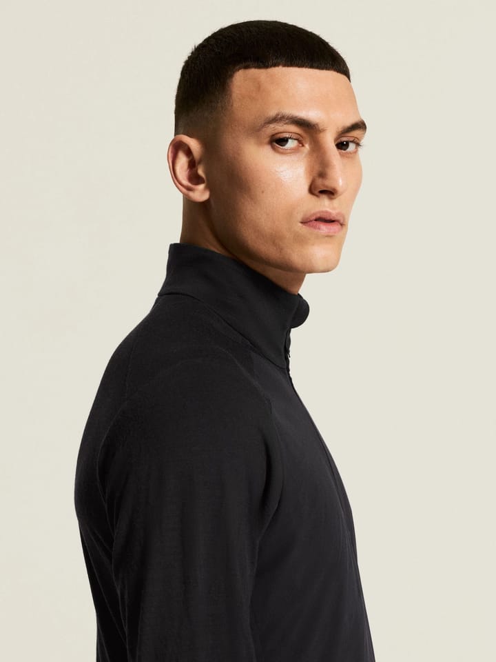 Craft Men's Wool Wind Half Zip Ls Black Craft