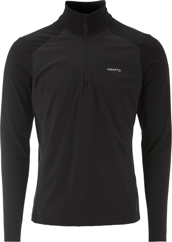 Craft Men's Wool Wind Half Zip Ls Black Craft