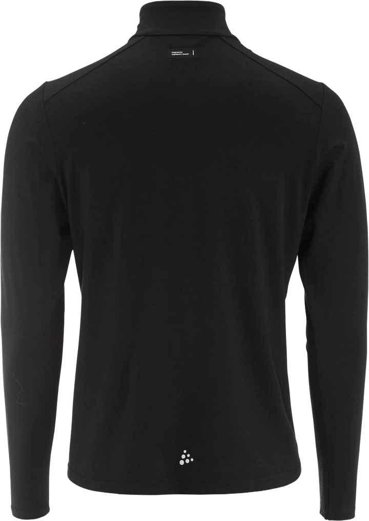 Craft Men's Wool Wind Half Zip Ls Black Craft