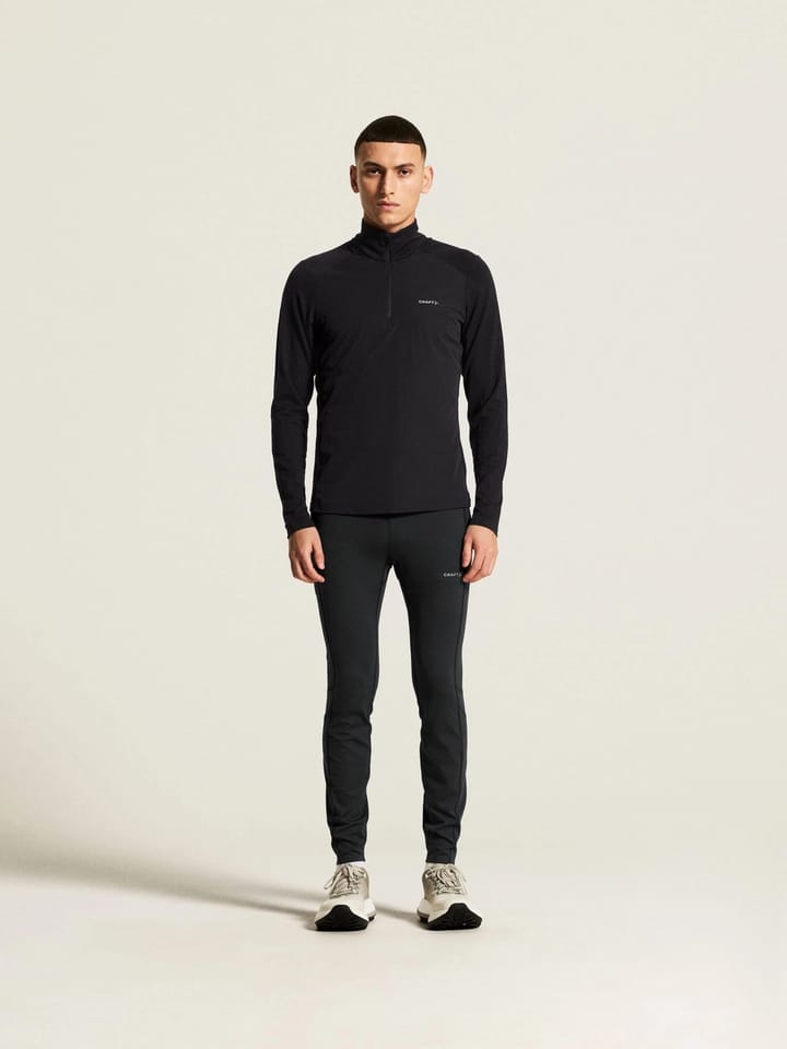 Craft Men's Wool Wind Half Zip Ls Black Craft