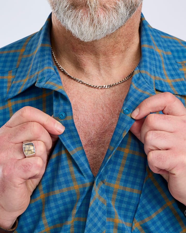 Pinewood Men's Outdoor Short Sleeved Shirt Blue