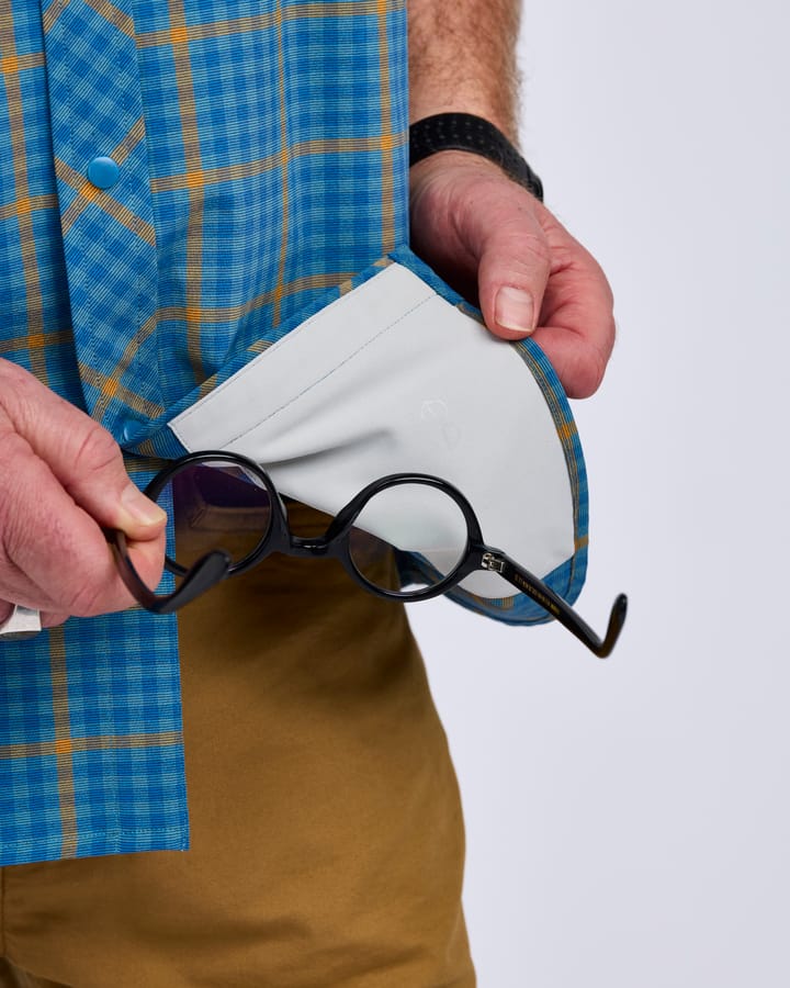 Pinewood Men's Outdoor Short Sleeved Shirt Blue